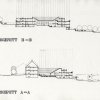 Schnitte A-A u. B-B - M. 1: 200 - Handzeichnung, Tusche 
