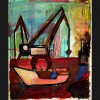 Im Hafen - Tusche, Tempera / Papier - 50 x 40 cm - 1956 