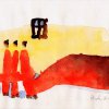 Drei Geishas - Aquarell - 24 x 16 cm - 1993 