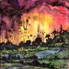 Heidebrand - Aquarell, Tusche - 18 x 18 cm - 1995 