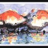 Ostseeabend - Aquarell, Tusche - 20 x 28 cm - 1997 