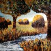 'Am Heidebach' - Öl auf Holz - 57x57 cm - 27.10.2023