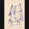 Chadwickery VI - Tintenskizze - 20 x 15 cm - 1972 