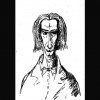 Der Hungerkuenstler - Tusche - 12 x 8 cm - 1987 