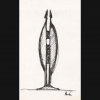 Zusammen II - Tusche - 20 x 10 cm 