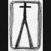 Kreuzbein - Kreide - 20 x 12 cm 