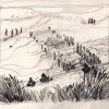 Verfallene Buhne - Beistift - 20 x 24 cm 