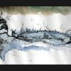 'resurgent landscape' - Tusche, laviert - 12 x 20 cm 