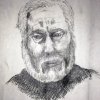 'Selbst, kritisch'  Bleistift, Ingres - 45x35cm - 30.09.15